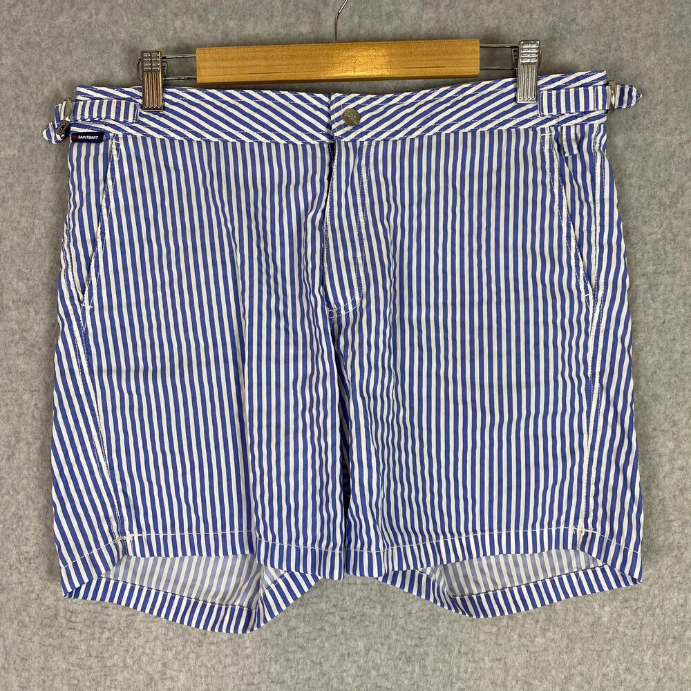 MC2 Saint Barth Shorts Mens L Striped Swim Short Lined